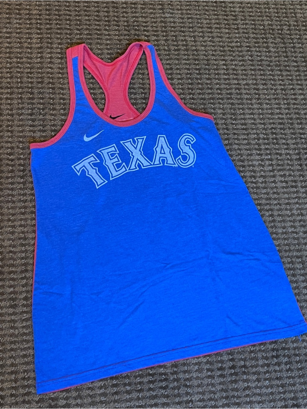 💙⚾️Nike Texas Rangers Loose Fit Racerback Tank Top. Women’s M. EUC!⚾️💙